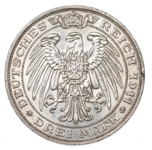 Germany, Preussen, 3 mark 1911 - 100 years of the Breslau University