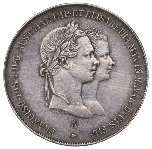 Austro-Hungary, Franz Joseph, 1 gulden 1854, Vienna