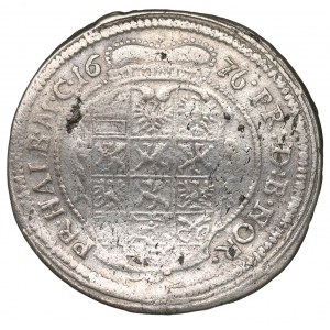 Germany, Brandenburg-Ansbach, Johann Friedrich, 1/6 thaler 1676