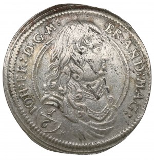 Germany, Brandenburg-Ansbach, Johann Friedrich, 1/6 thaler 1677