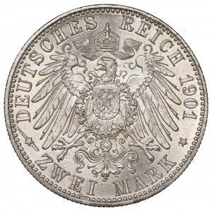 Germany, Preussen, 2 mark 1901 - 200 years of Kingdom of Prussia