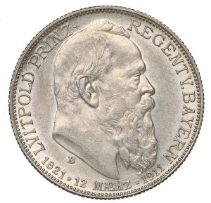 Germany, Bayern, 2 mark 1911 - 90th anniversary of the prince regent