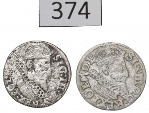 Sigismund III, Lot 3 groschen 1622-23, Cracow
