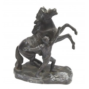 Poland, Figurine Horse with tamer - souvenir from Warsaw