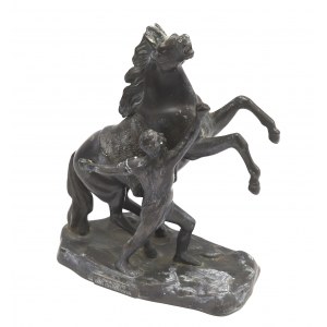 Poland, Figurine Horse with tamer - souvenir from Warsaw