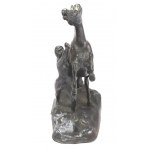 Poland, Figurine Horse with tamer - souvenir from Warsaw