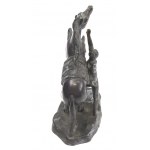 Poland, Figurine Horse with tamer - souvenir from Warsaw