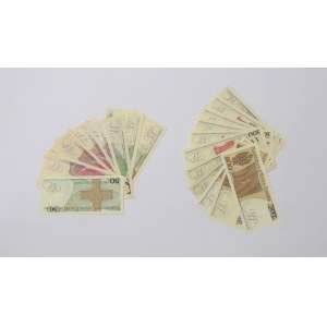 PRL, Zestaw banknotów - 20 egz.