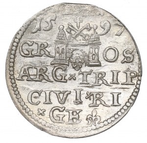 Sigismund III, 3 groschen 1597, Riga