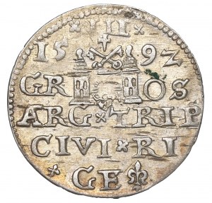 Sigismund III, 3 groschen 1592, Riga