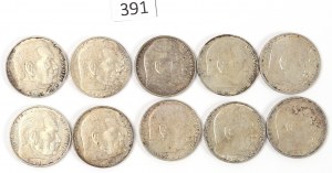Germany, III Reich, Lot 2 mark 1937-39 Hindenburg