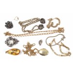 Gold-plated and silver-plated jewelry set
