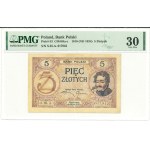 II RP, 5 gold 1919 S. 25. A. - PMG 30