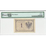 II RP, 1 zloty 1919 S. 100 I - PMG 35 RARE THREE-DIGIT VARIETY