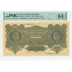 II RP, 10,000 Polish marks 1922 K - PMG 64 EPQ