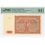 PRL, 100 zloty 1947 A - PMG 64 EPQ
