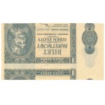 II RP, 1 zloty 1938 - DESTRUKT - double obverse