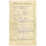 II RP, Record card of Lt. Col. Powierza of the Radiotelegraph Regiment