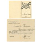 II RP, Legitimation of badge of 35th Infantry Regiment - with information