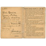 II RP, Legitimation of badge of 62nd Infantry Regiment - for rifleman from regimental artillery platoon