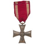 II RP, Cross of Valor 1920 Knedler - numbered with a card of the Association of former Polish Army volunteers