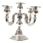 Impressive five-arm candelabra made in silver