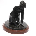 Germany, Ferdinand Lepcke, Sculpture "Woman Writer" around 1892