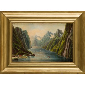 A. GARSWINDT (20th century), Lake in the mountains