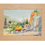 R. LAURENT (20th century), Still life with African figure / Landscape