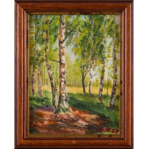 Painter unspecified, KN monogrammer (20th century), Birchwood, 1967