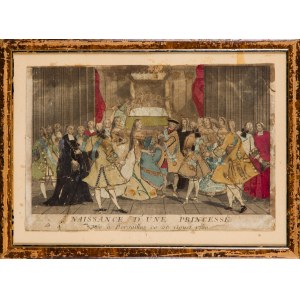 Artist unspecified, French (18th century), Birth of Princess Marie Zephyrine at Versailles, 1750