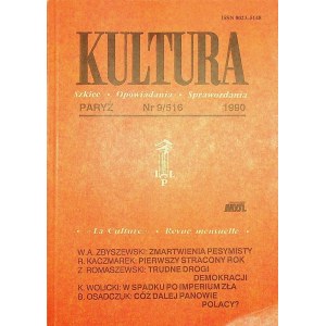KULTURA PARYŻ Nr.9/516 1990 m.in. ZBYSZEWSKI