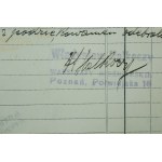 Władyslaw Halkoczy Rzeźbiarstwo dla mebli stylowych i architektury wewnętrznej RACHUNEK za stolik do serwowania 4-częściowy, Poznań 5 grudnia 1930r., [2]
