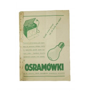 OSRAMÓWKI są dla spożywcy światła bezwzględnie gospodarczo korzysten REKLAMA [przed 1939r.], [T]