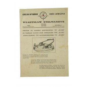 Lubelska Wytwórnia Części Lotniczych Władysław Stelamszyk REKLAMA Obrotnika do karabinu maszynowego typ SS-32BIS, [T]