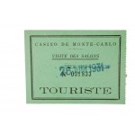 Oryginalny bilet CASINO DE MONTE CARLO 26.VI.1931r.