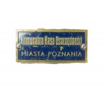 Oryginalna skarbonka Komunalna Kasa Oszczędności Miasta Poznania, herb miasta, kluczyk, sprawny mechanizm, BARDZO RZADKIE, [AW]