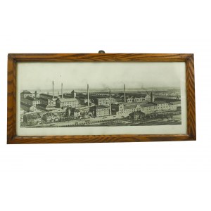 Luboń Fabryka Przetworów Ziemniaczanych , duża [43x20,5cm], oprawiona panorama fabryki, [AW IV]