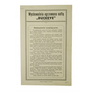 Wychowalnia ogrzewana naftą BUCKEYE, DRUK/REKLAMA z wskazówkami praktycznymi, [AW IV]