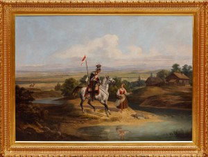 January SUCHODOLSKI, UŁAN 15 PUŁKU KSIĘSTWA WARSZAWSKIEGO (UŁAN I DZIEWCZYNA), ok. 1840