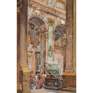 INTERNO DELLA BASILICA JASNOGRASKA, 1940, pittore polacco
