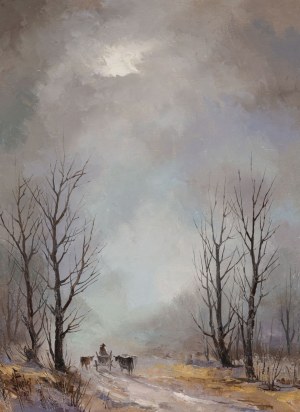 Józef ŁĄCKI, PEJZAŻ JESIENNY, 1990