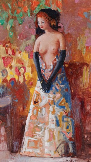 Jerzy Wiktor JĘDRZEJAK, DZIEWCZYNA I KWIATY, 2005