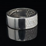 PRSTEŇ Z BIELEHO ZLATA 7,210 GR S DIAMANTMI - DJ31203
