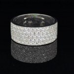 PRSTEŇ Z BIELEHO ZLATA 7,210 GR S DIAMANTMI - DJ31203