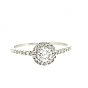 RING IN WHITE GOLD 1.94 GR WITH DIAMOND + DIAMONDS - RNG30401