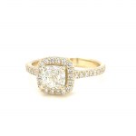 14K YELLOW GOLD 3.25 GR RING NATURAL DIAMONDS CENTER: 1.20 CT I/SI1 GIA SIDE:0.38 CT D-F/VS1-2 SIZE - 7 CERTIFICATION GIA - SFR40302