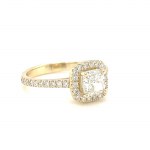 14K YELLOW GOLD 3.25 GR RING NATURAL DIAMONDS CENTER: 1.20 CT I/SI1 GIA SIDE:0.38 CT D-F/VS1-2 SIZE - 7 CERTIFICATION GIA - SFR40302