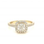 14K YELLOW GOLD 3.25 GR RING NATURAL DIAMONDS CENTER: 1.20 CT I/SI1 GIA SIDE:0.38 CT D-F/VS1-2 SIZE - 7 CERTIFICATION GIA - SFR40302
