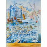 Mojżesz Kisling (1891 – 1953) Port w Marsylii, 1950